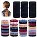 80 Pièces Élastiques à Cheveux en Coton ChouChou Cheveux Bandes,Coton sans Couture Bande de Cheveux pour Fille Femmes