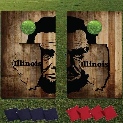 VictoryStore Cornhole Games - State of Illinois Cornhole Bag Toss Game - Illinois Bag Toss