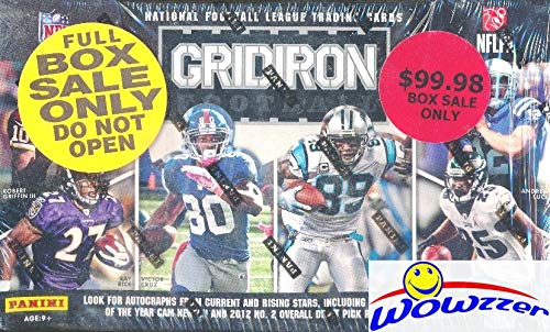 2012 Panini Gridiron Football Factory Sealed HOBBY Box with FOUR(4) AUTOGRAPH or MEMORABILIA Cards! Look for Rookies & Autographs of Russell Wilson, Andrew Luck & all Top NFL Picks! WOWZZER!