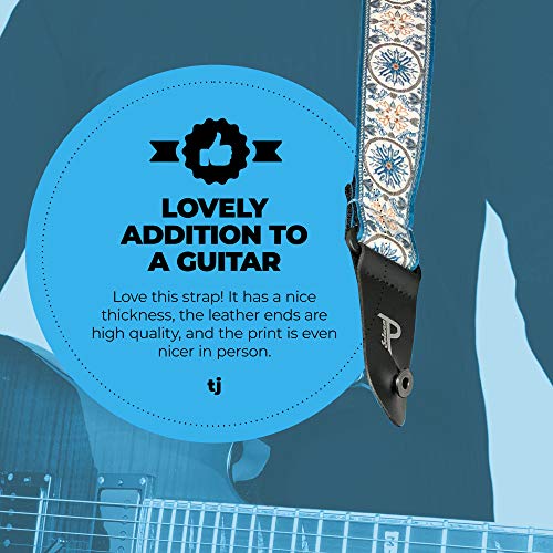 Perris Leathers TWS-6806 a esperança coleção de guitarras de Alças, azul Mandala