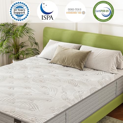 Image of Twin Mattress 12 Inch, Hybrid Twin Size Mattresses in a box with Gel Memory Foam and Individually Pocket Innerspring, Medium Firm, Upgraded Support& Pressure Relief, Motion lsolation, CertiPUR-US