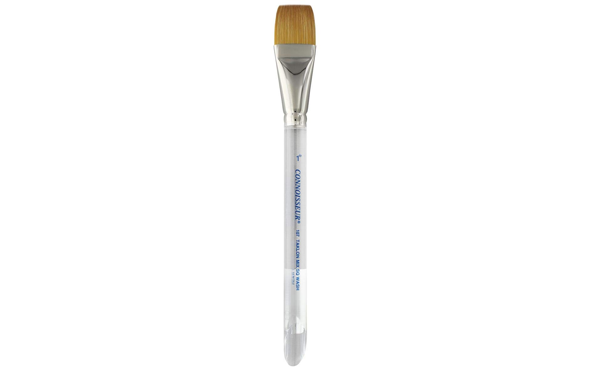 Connoisseur Gold Taklon Mix Brush, 1-Inch Flat