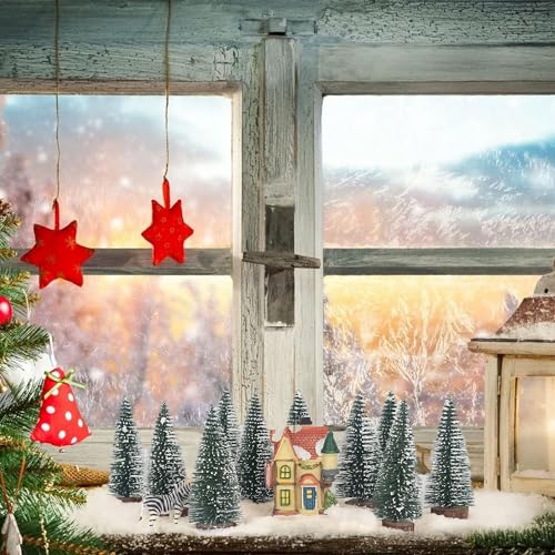 QYDMIN 9 mini albero di Natale artificiale piccolo...