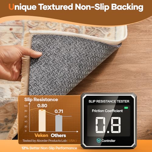 Veken Non Slip Cushioned Runner Rug Pad Gripper 2 x 8 Ft, Felt and Silicone Backing, 1/8 inch Thick Carpet Liner for Hardwood Floors and Finishes, Under Area Rugs Anti Skid Mat, Keep Rugs in Place - Image 4