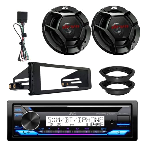 Radio JVC KD-T92MBS Bluetooth USB con Kit Instalación para Harley miniatura 1