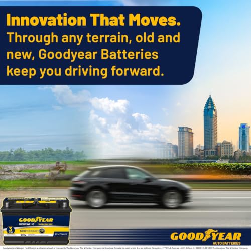 Image of Goodyear 94R-H7-AGM BCI Group Size 94R 12V 80 AH, 140RC, 850 CCA Platinum series Rechargeable AGM Maintenance Free Automotive Battery