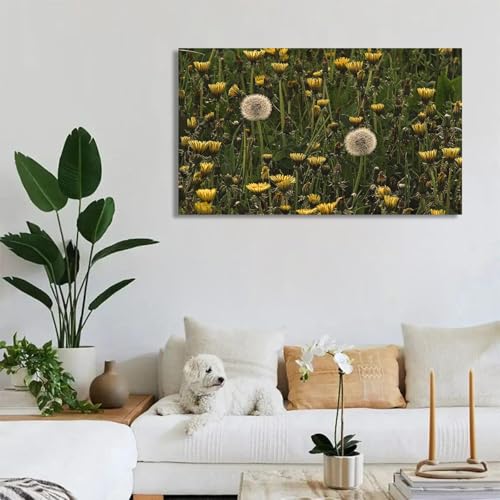 Tableau de pissenlit blanc sur toile de qualité supérieure - 3