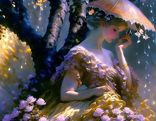 Poster sur toile sans cadre 58x90 cm SERENDIPITP Belle fille à l'ombre
