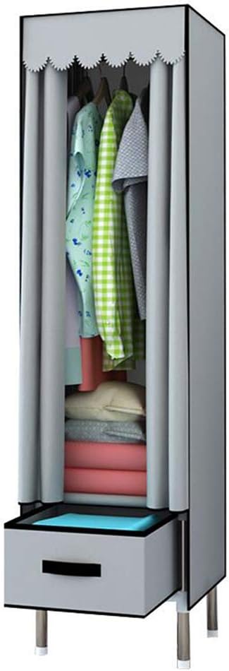 Cloth Wardrobe Clothes Closet, Portable Closet Wardrobe Storage Closet Standing Closet Fabric Cabinet Portable Wardrobe,Gray_39x45x165cm
