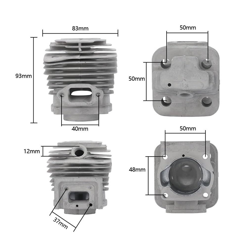 CMCP-Kit de pistón de Cilindro de 44mm for cortacésped 44-5, desbrozadora, Piezas de Motor de Gasolina, Juego de Juntas de Anillo de pistón de Cilindro