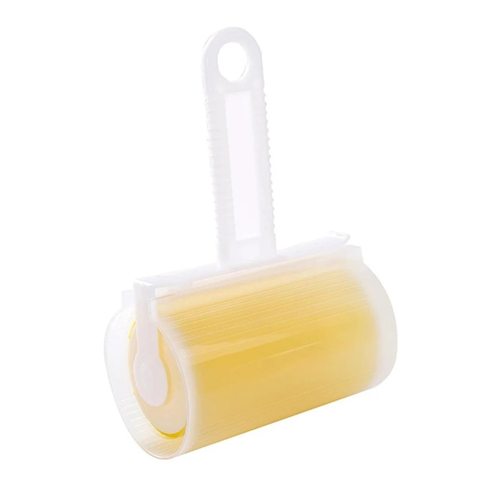 Lint roller Washable Clothes Hair Sticky Roller Reusable Portable Home Clean(Yellow with cover)