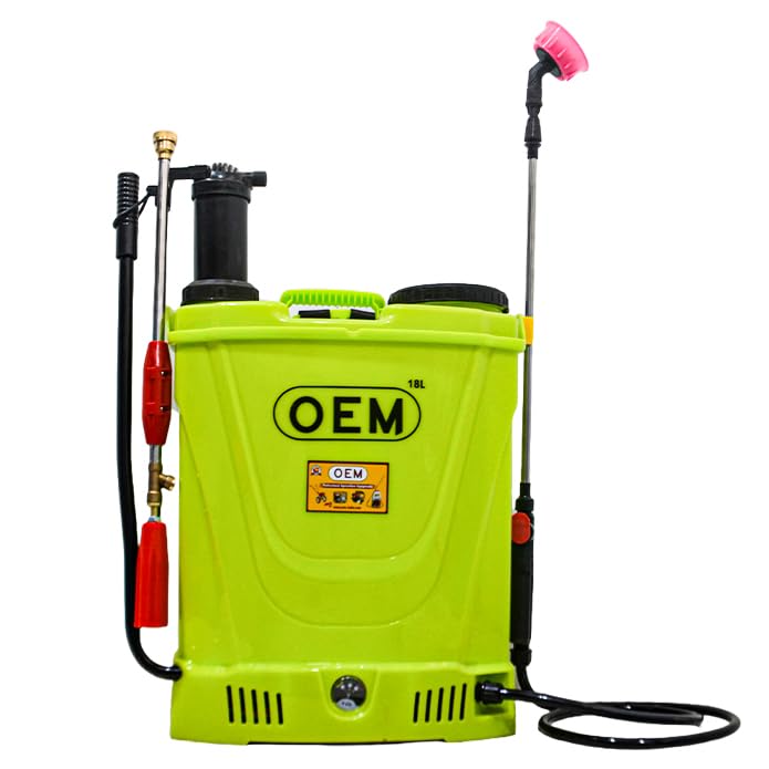 OEM 2in1 18L Knapsack Battery Sprayer 12V8A with HI Jet Gun, 4 Nozzles, Heavy-Duty Battery & High Pressure, Green (Manual & Battery Operated) | Agriculture Sprayer, Pest Control, Sanitizing (B08RHM93K9) Amazon Price History, Amazon Price Tracker