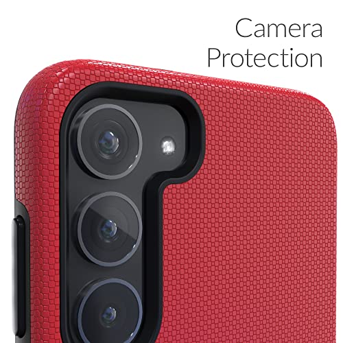 Image of Crave for Samsung Galaxy S23 Plus Case, Shockproof Protection Dual Layer Case for Samsung Galaxy S23 Plus (6.6 inch) - Red