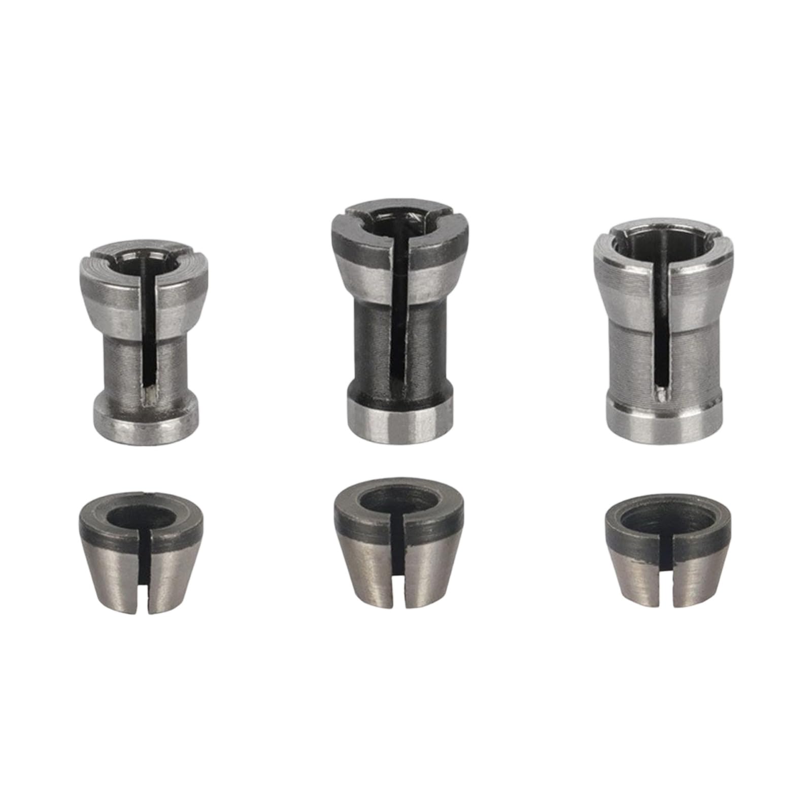 Alloneslife 6Piece Chuck Set Collet Chucks Suitable For Reliably Clamping Minimizing Runout On Wood Routers In Professional Setting Professional Collet Chucks