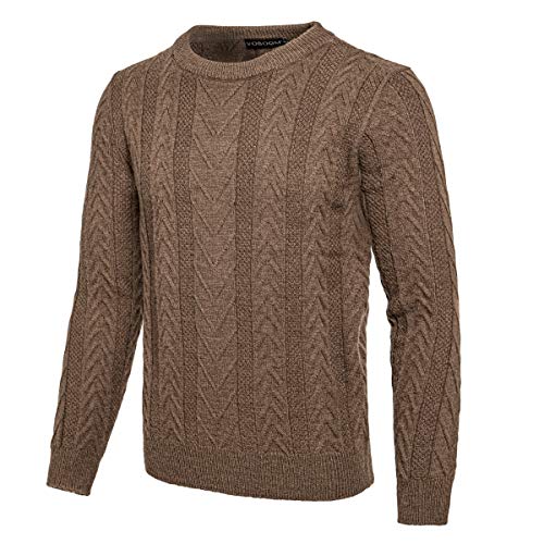 Voboom men casual crewneck sweater knitted pullover sweaters (cof…