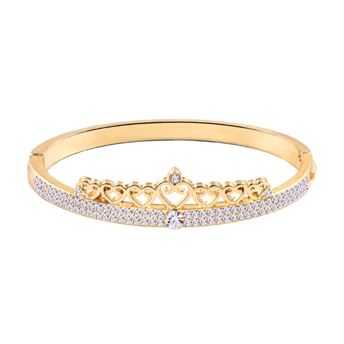 CdyBox Women Watches Diamond Luxury Quartz Watch Ladies Wristwatches with Crown Bangle Set Gifts