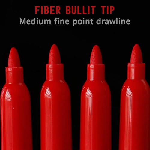 Miniatura 6 de Marcadores de borrado en seco de bajo olor con punta fina para pizarrón blanco. Caja con 12 piezas.