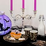 Black and Gold Party Supplies - 350 PCS Disposable Dinnerware Set - Black Paper Plates Napkins Cups, Gold Plastic Forks Knives Spoon for Halloween, Graduation, Birthday, Cocktail Party - Image 5