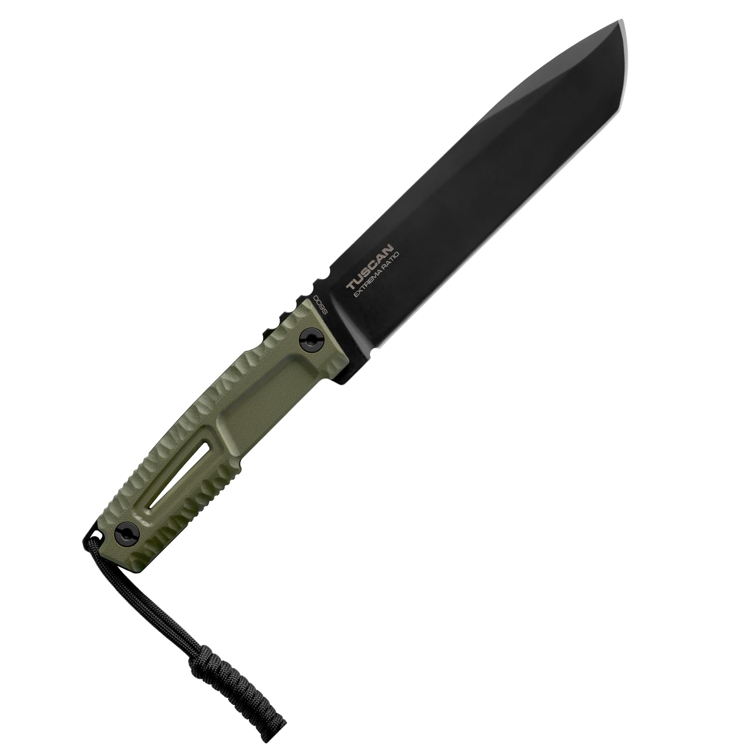 Tuscan S600 Black Fixed Blade Outdoor Knife, Made in Italy