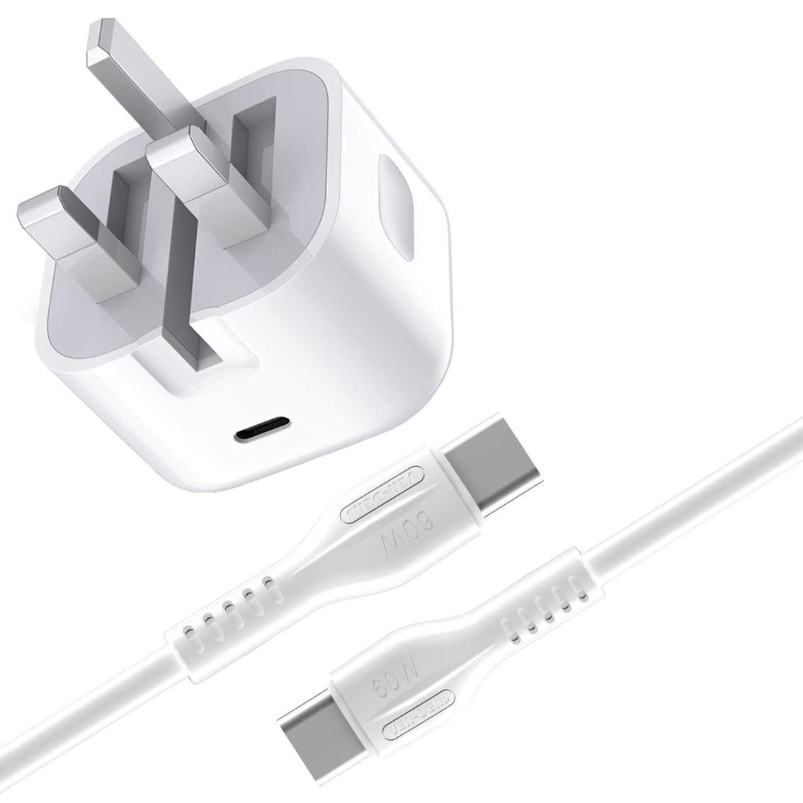 Galaxy Z Flip 5/Z Fold 5/S24 FE/S24 Plus/S24 Ultra/S23/S23 Plus/S23 Ultra/S23 FE/A14/A14 5G/A13 Charger 20W USB C Foldable Charger Plug Type C PD Wall Adapter With [1M] [60W] USB C Charger Cable