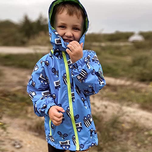 Image of HZXVic Toddler Boys Raincoat Waterproof,Lightweight Kids Rain Poncho Jacket Windbreaker Outwear Coat