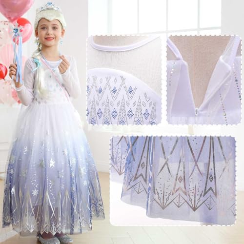 Disfraz Princesa Blanco para Niñas 6-7 Años miniatura 5