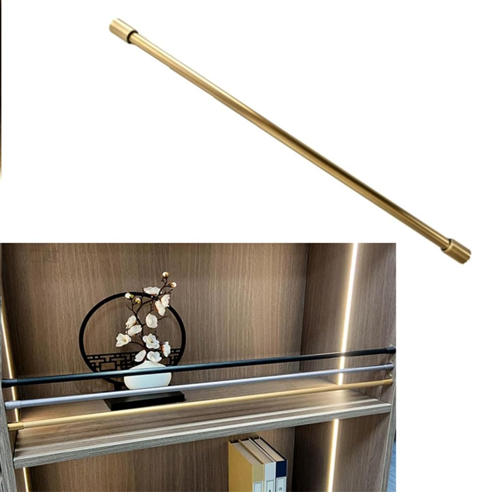 SVBVRFEEW Aluminum Guard Railing for Wood Shelves Rail Fence Anti-Fall Guardrail Bar Modern Shelf Guard Rails Round Tube Closet Front Fence Poles Decorative(Bronze,40cm/15.7in)
