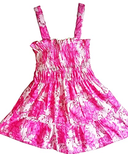 Image of ARADHYA Fashion World Baby Girl's Knee Length Comfortable Square Neck Pink Color Frock