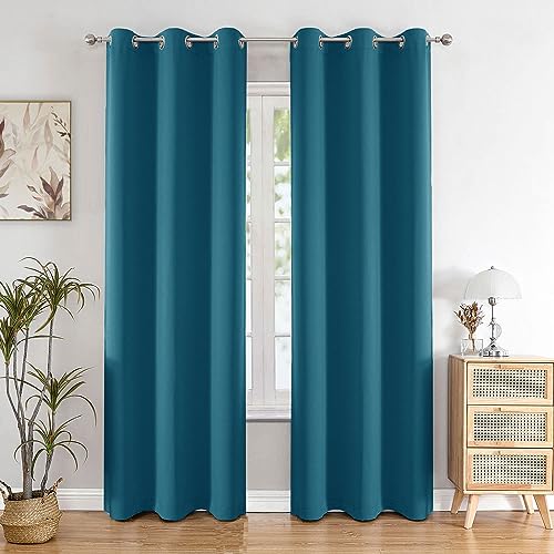 HOMEMONDE Blackout Curtain 7 Feet Set of 2 - Thermal Insulated & ...