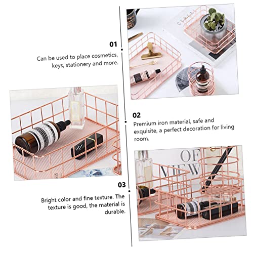 Beatifufu 2 peças caixa de armazenamento de cosméticos cestas de decoração recipiente de decoração r