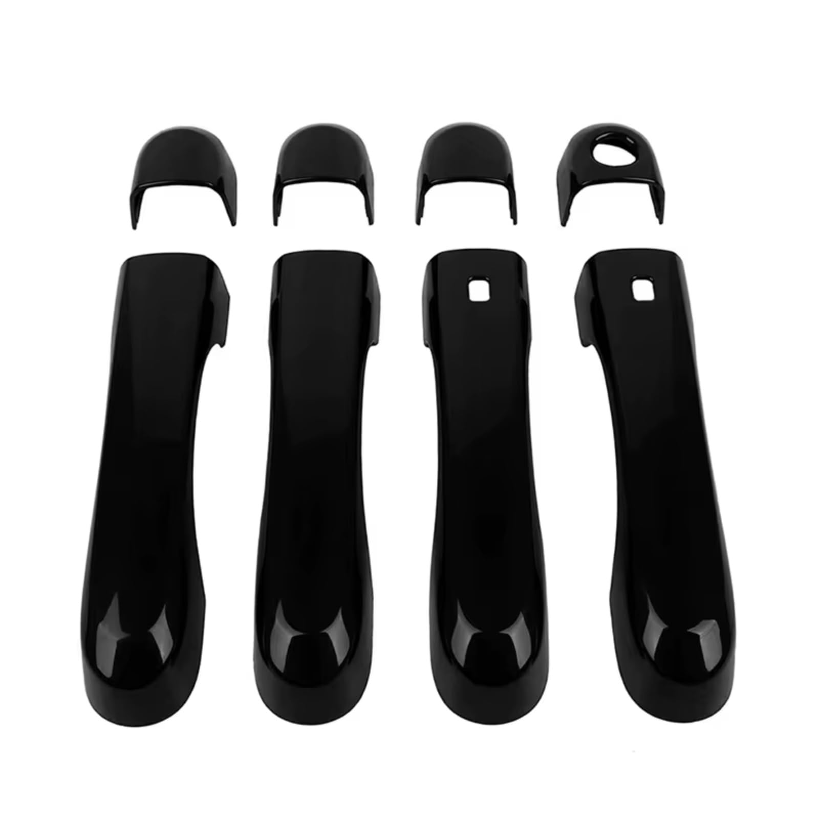 Zcxfdthf Black2 Hole Door Handle Covers Part Compatible With Jeep For Renegade 2015-2022 Car Exterior Door Handle Cover Trim Accessories Decorate Components Set(Black2 Hole)