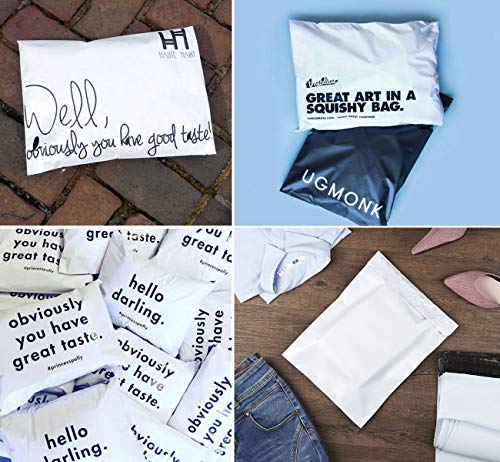 ilauke 60 Stück Versandtaschen aus Kunststoff,30 x 40cm Versandbeutel Plastik Versandtaschen,Weiß Versandtüten Warenbeutel,Plastikversandbeutel für Kleidung und Textilien