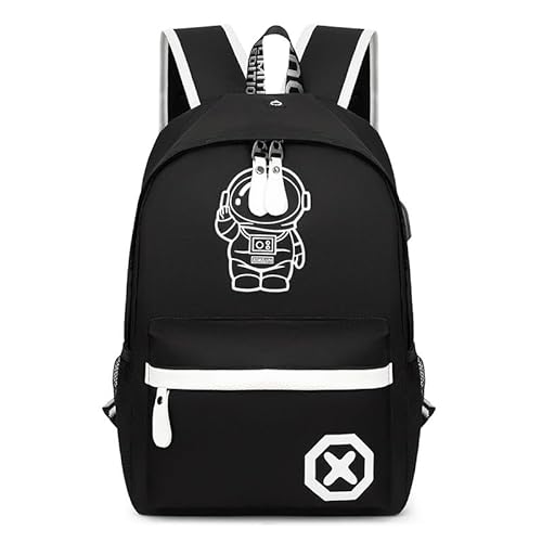 RUDFUZ Mochila escolar para niños y niñas, mochila escolar luminosa de anime, mochila escolar informal de hombro, bolsa cruzada de regalo