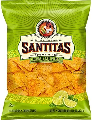 Santitas Torilla Chips Cilantro Lime, 10.5 Oz