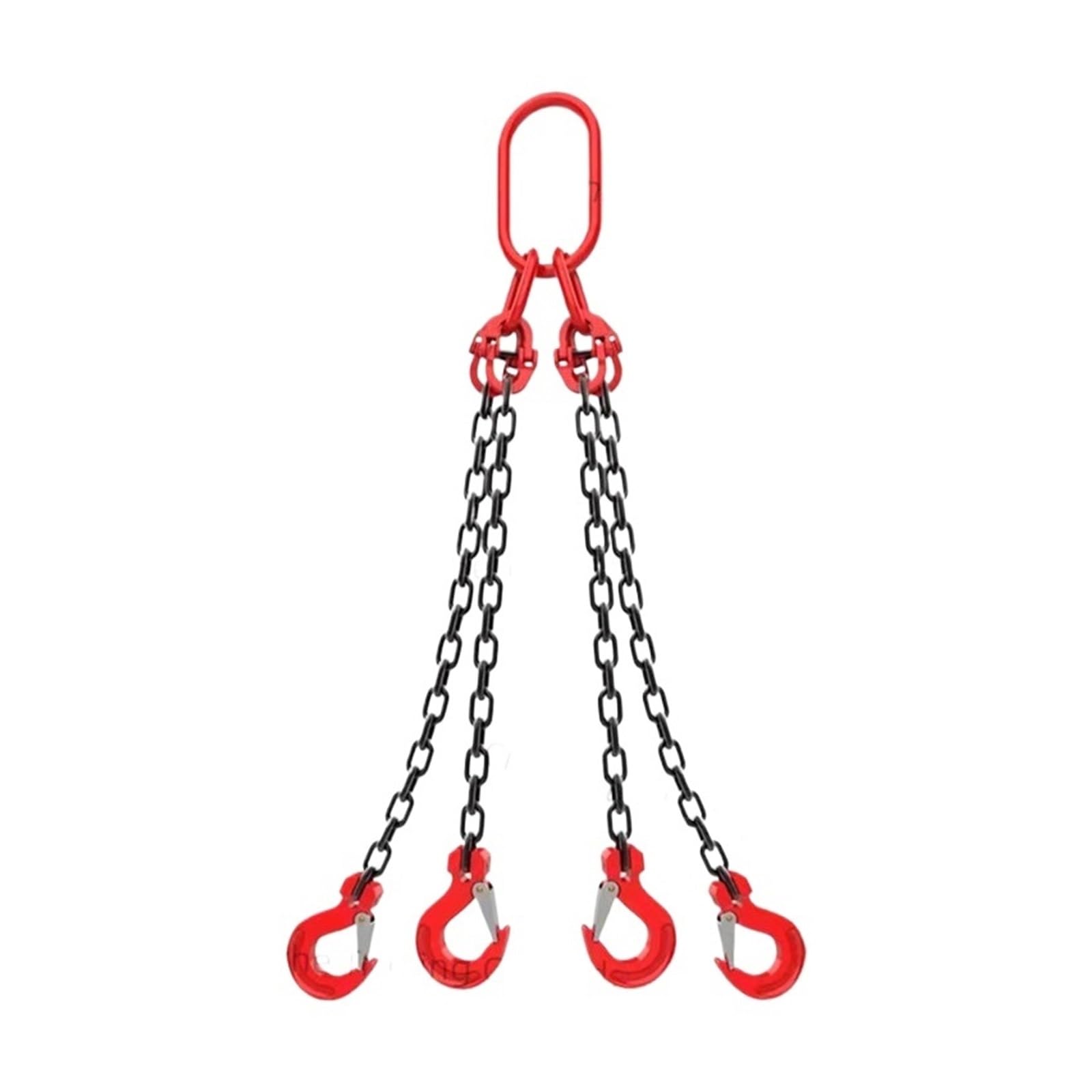 Catena di sollevamento grado 80 1-200 tonnellate distanziatore, imbracatura in acciaio al manganese, catena di sollevamento set completo di gancio e anello distanziatore(2T2M1 legs)