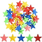 Colexy 72 Stück Fahrrad Speichen Clips Perlen, Bunte Sterne Fahrrad Speichen Dekoration, Kunststoff Clip Fahrrad Dekoration Perlen, Fahrrad Dekoration Zubehör für Kinder