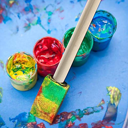 Image of Bates- Foam Paint Brushes, 1 Inch, 300 Pack, Foam Brushes for Painting with Lightweight Wooden Handles