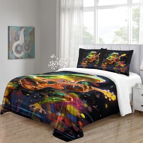 Housse de couette microfibre parure de lit double au fini texturé 3D - 5