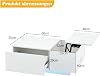 CLIPOP Coffee Table Height Adjustable Coffee Table High Gloss Living Room Table with Storage Space LED Lighting Modern Socket and USB Side Table Sofa Table White