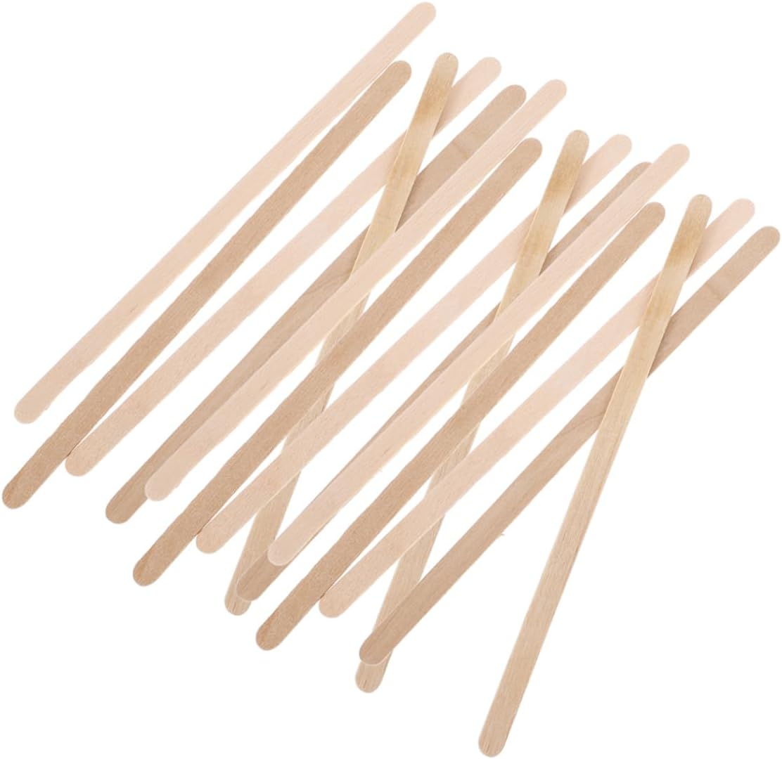 ULTECHNOVO 500pcs Wooden Stirrer Sticks Biodegradable Beverage Mixers for Coffee Tea and Cocktails Craft Sticks for Home and Bar Use