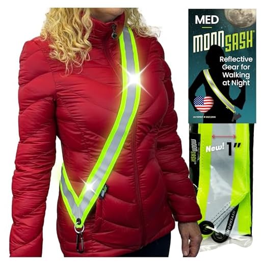 MOONSASH Original – Patented Reflective Night Safety Gear > Fits Most Men, Women and Teens > Reversible, Comfortable, Practical & Stylish Anytime Accessory