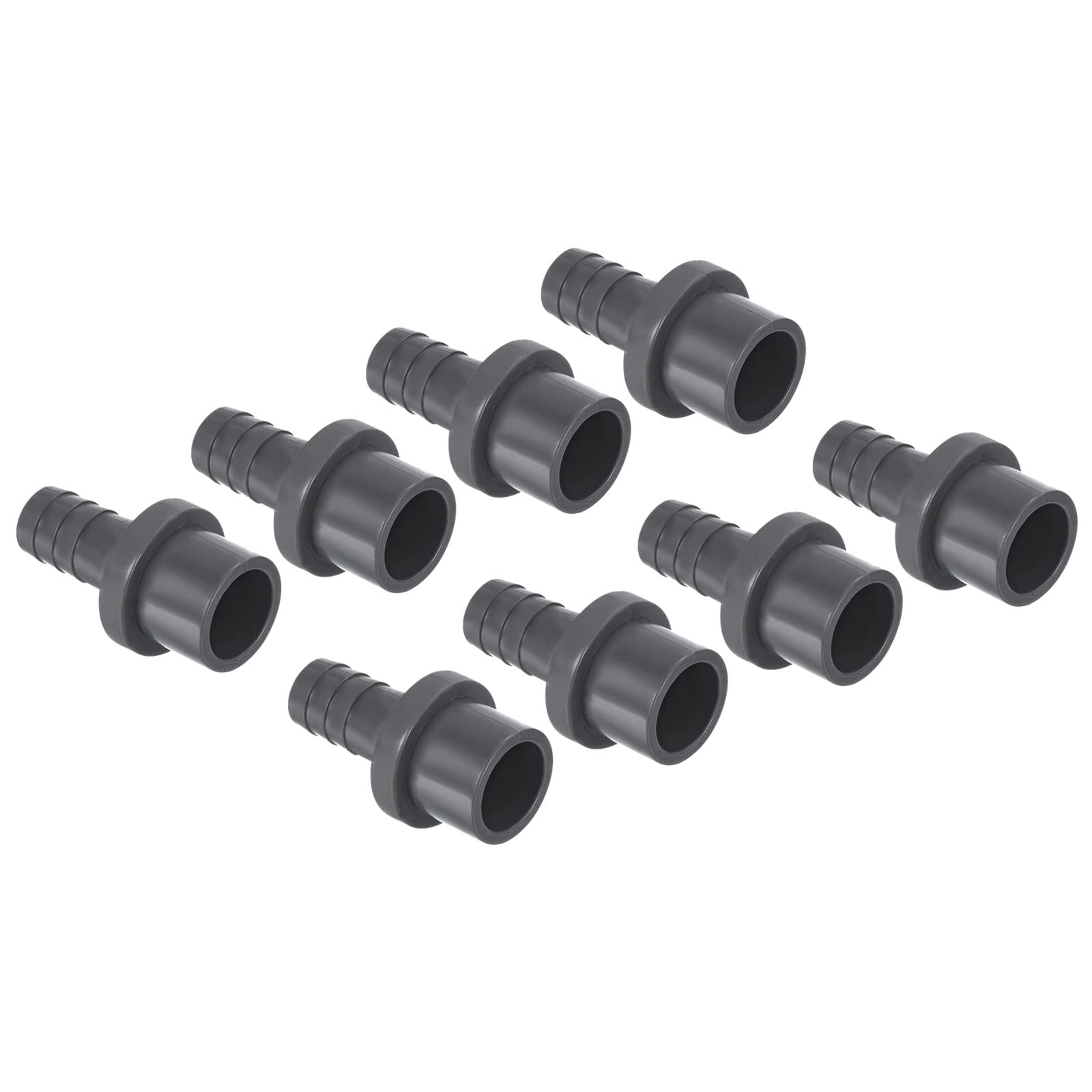 PATIKIL UPVC Reductor Tubo Montaje 32mm OD 25mm Púas, 2 Paquetes Rectos Acoplamientos Adaptador Conector, Gris — view 34