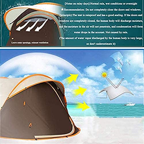 Carpa automática para camping 3-4 personas azul gran tamaño miniatura 2