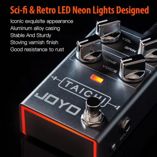 Image of JOYO Low-Gain Overdrive Guitar Pedal, Smooth /Creamy /Vocal-Like OD with Voice Control & Ambient LED, True Bypass (Tai Chi R-02)