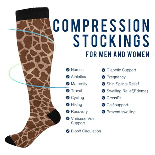 Image of Compression Socks for Women & Men, Knee High Socks for Circulation Medical Running Athletic Nurse Travel