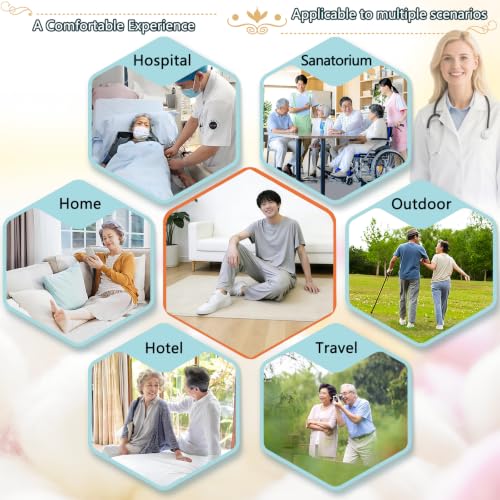 Image of Unisex Anti-Strip Adaptive Jumpsuit with Back-Zipper,One-piece Short-sleeved Trousers,Suitable for Seniors,Incontinence Care,Dementia Patient,Alzheimer's Patients