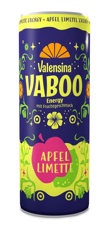 Valensina Vaboo Energy Apfel-Limette 0,25l, 12er Pack