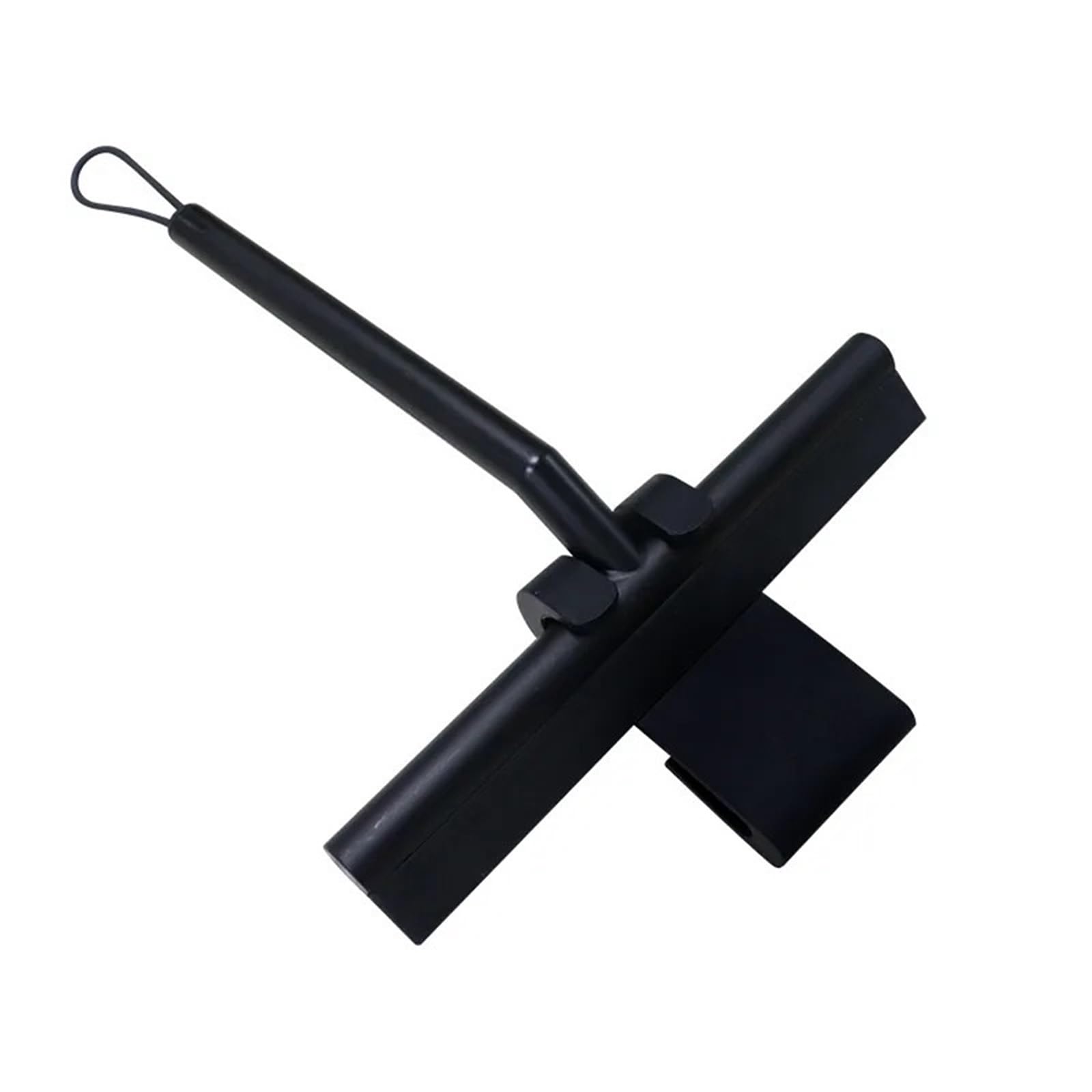 Glass Water Squeegee Handheld Wall Mirror Glass Squeegee Hanging Floor Window Shower Water Cleaning Wiper(Black WITH HOOK)