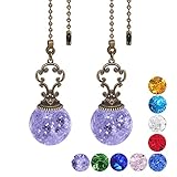 2PCS Purple Ceiling Fan Pull Chain Light Pull Chain Pull String Light Fixture Ceiling Fan Pull Chain