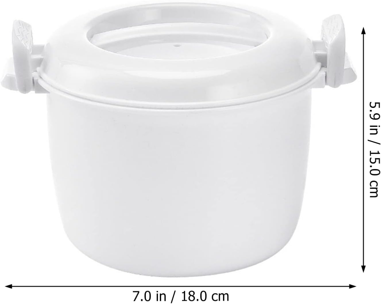Microwave Rice Cooker Rice Steamer: Round Microwave Food Container Microwaveable Rice Pasta Cooker Microwave Rice Steamer for Rice Chicken Pasta